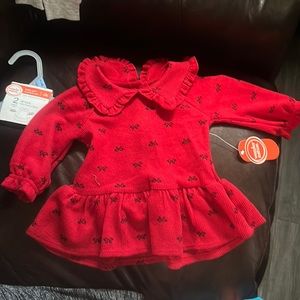 NEW baby girl Christmas Valentine's day holiday dress +tights set